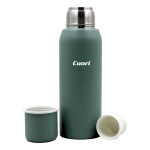 Termo Cuori 1l Acero Inoxidable Recubierto Tapón Cebador Color Verde