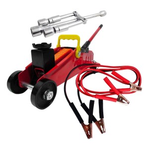 Gato Hidráulico Patín 2 Ton Sprayit + Llave De Cruz + Cables