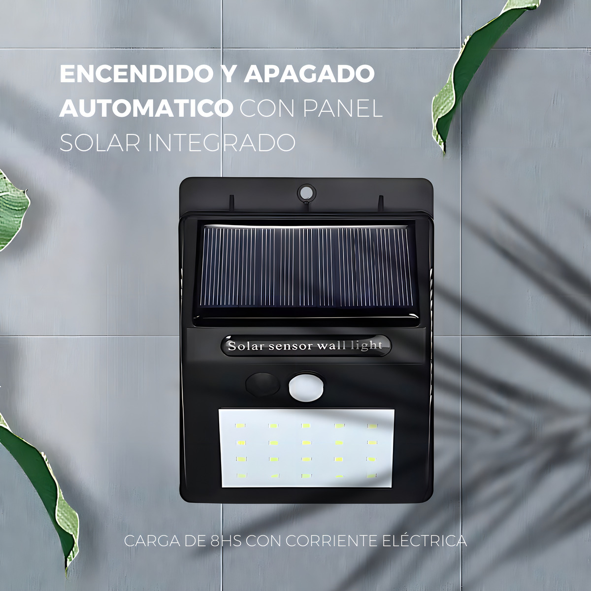 Pack X10 Focos Solares Led Exterior Con Sensor Luz Fria Estructura Negro - Imagen 5