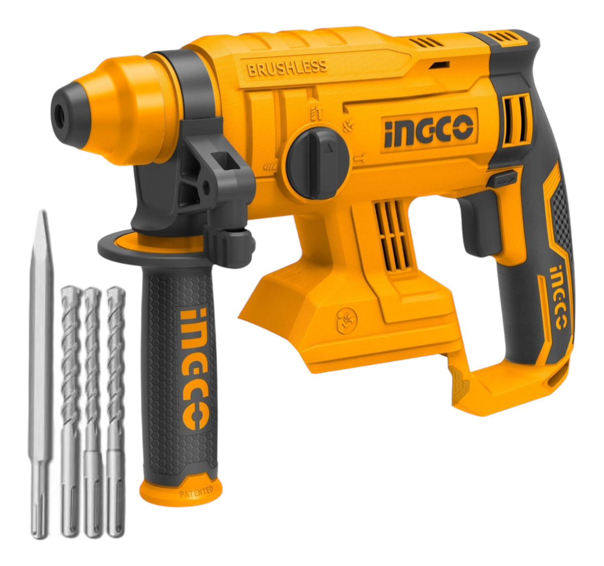 Rotomartillo Ingco Industrial 2 Bat. Y Carg Crhli202287 Color Amarillo Frecuencia 50/60hz - Imagen 3