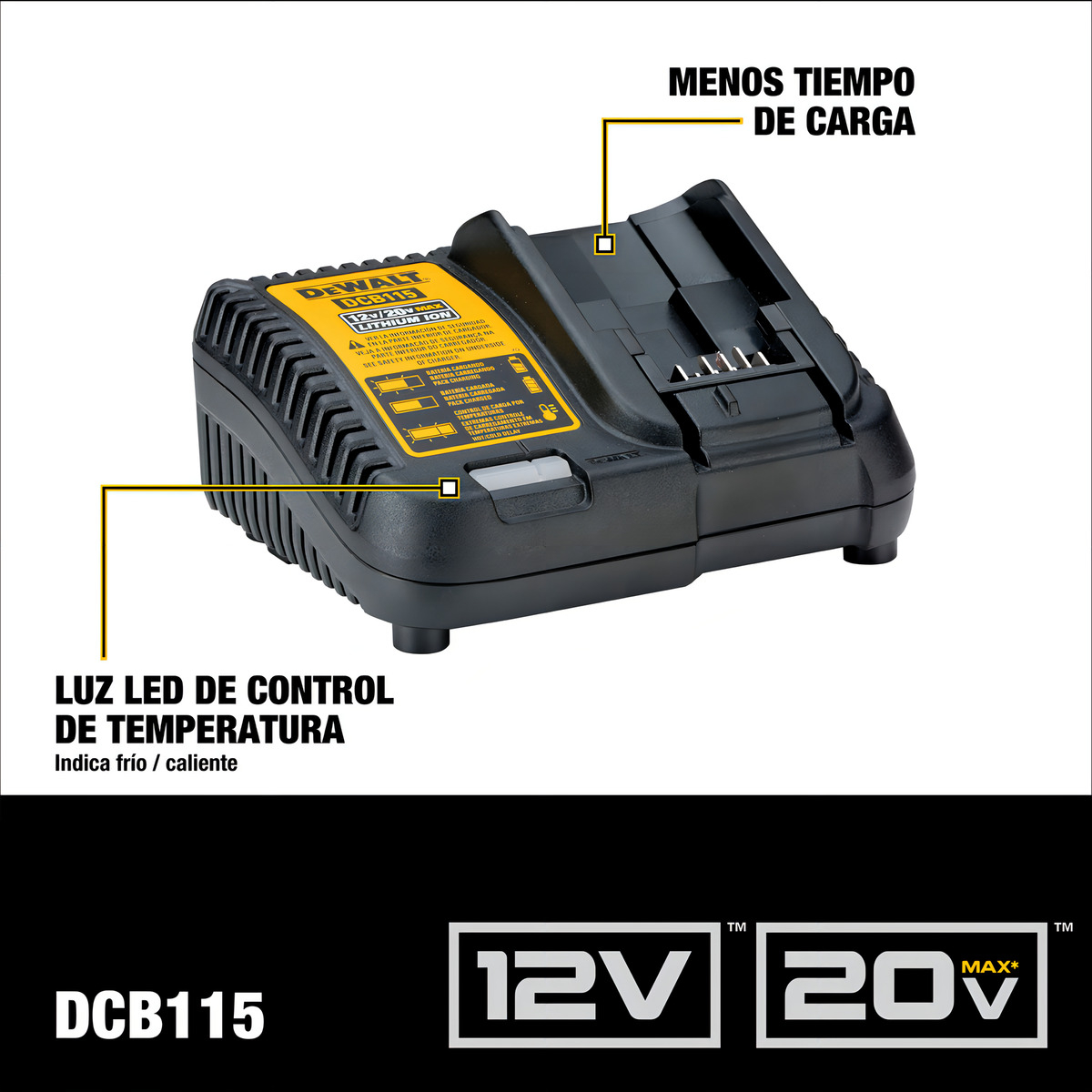 Taladro Percutor 20v 13mm + Amoladora 115mm 20v Dewalt Color Amarillo - Imagen 5