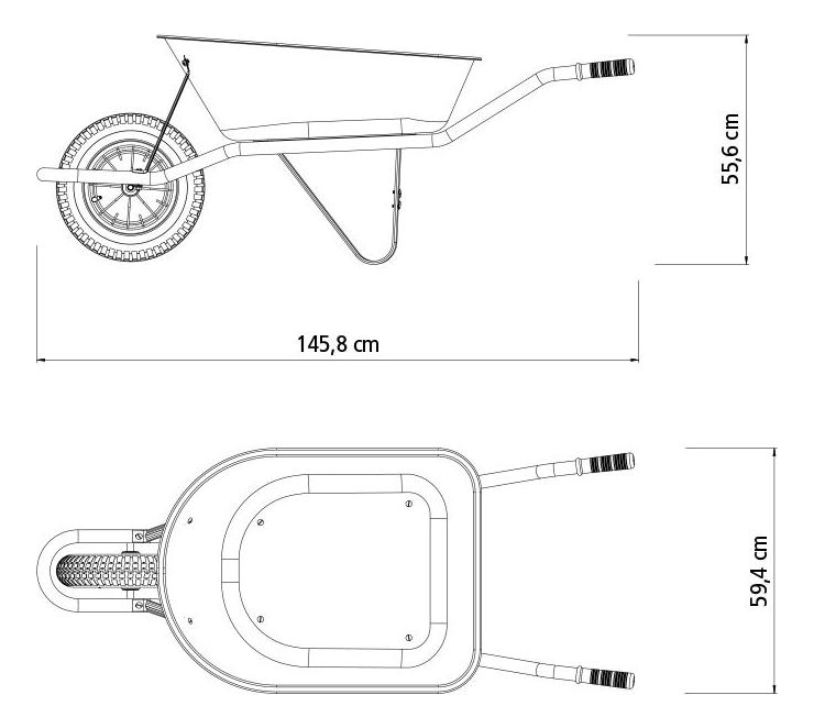 Carretilla - Cámara Naranja Neumático 77717/431-tramontina Color Naranja/negro - Imagen 7