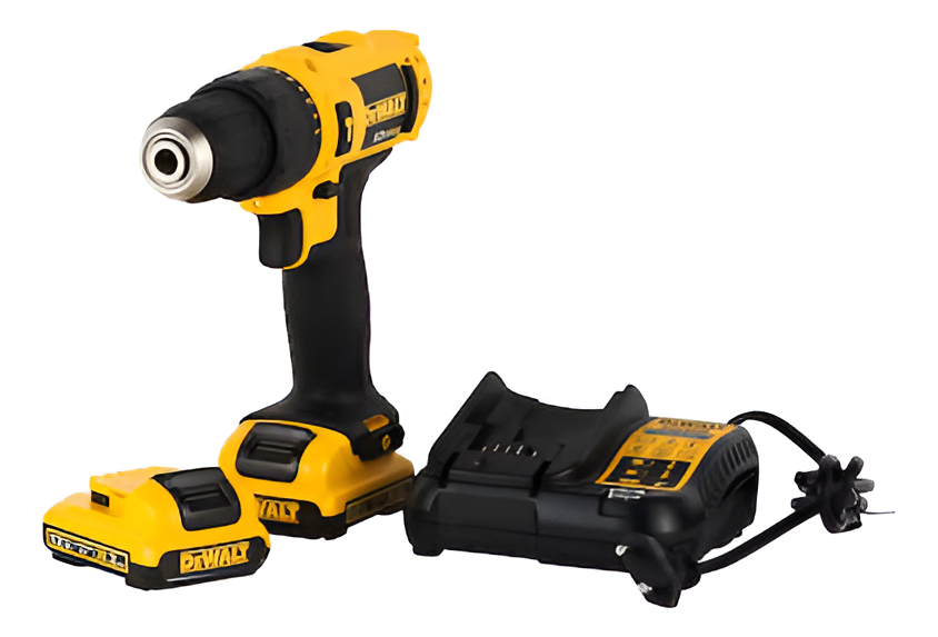 Taladro Percutor Atornillador Inalámbrico De 10mm Dewalt Dcd716d2 + 2 Baterías De 2ah + Accesorio Con Maletín De Transporte