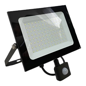 Reflector Led 100w Con Sensor Luz Blanca