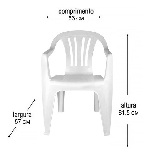 Mesa Cuadrada De 82 Cm Y 4 Sillones De Plástico De Hasta 140 Kg - Imagen 7