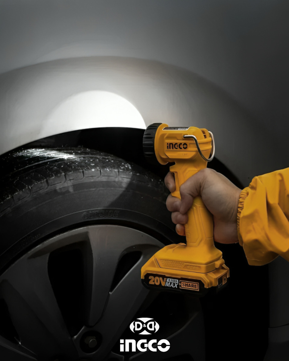 Linterna Led Inalámbrica 20v Bateria Amarillo - Imagen 9