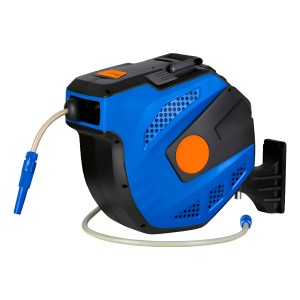Enrollador Manguera De Agua 1/2 20mt Retractil Wadfow Wvz152 Azul