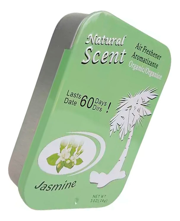 Perfumador Auto Camioneta Vehiculo Lata Rectangular Verde Claro Fresco