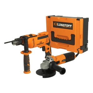 Kit Taladro Percutor 600w + Amoladora 720w 115mm Lusqtoff