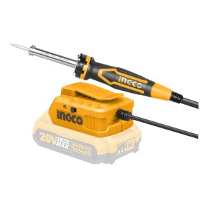 Soldador Lapiz Estaño 40w A Bateria 20volt Ingco Csili2001 Color Amarillo Frecuencia 50