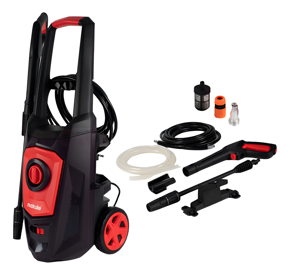 Hidrolavadora Electrica 1680w Makute Con Funcion De Succion Color Negro