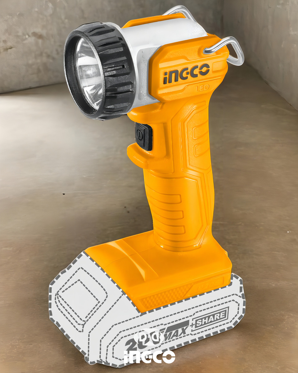 Linterna Led Inalámbrica 20v Bateria Amarillo