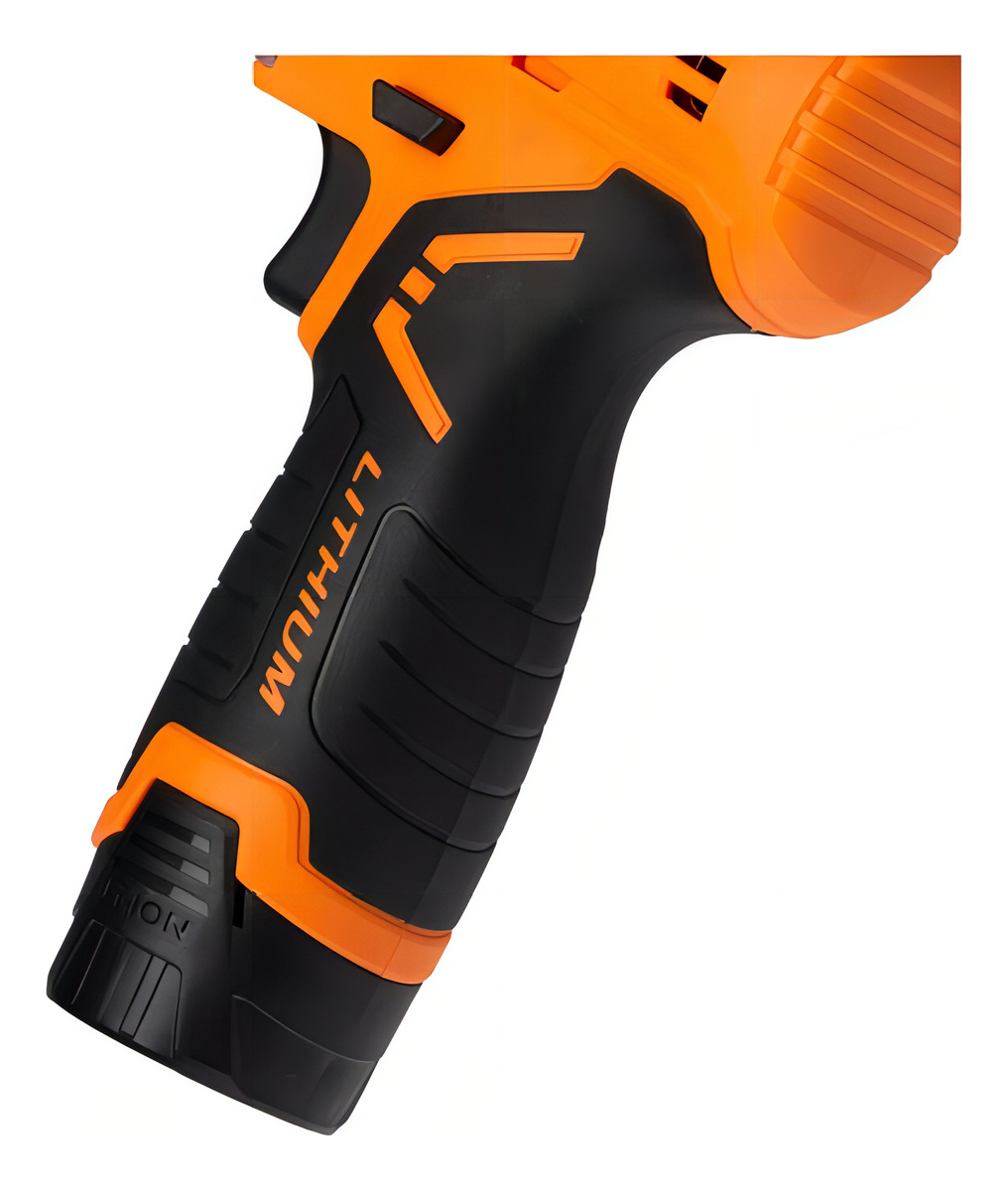 Taladro Atornillador Inalambrico Lusqtoff 2 Baterias 12v + Kit 32 Acc Naranja - Imagen 7