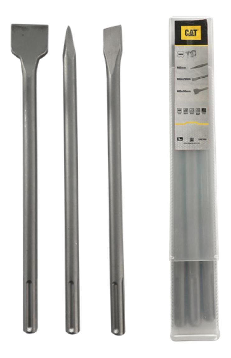 Combo Cat Martillo Demoledor + Juego 3 Cinceles Y Puntas Color Negro - Imagen 2