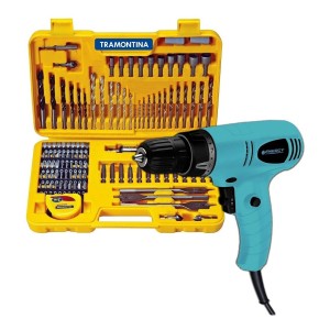 Taladro Atornillador + Juego De 110 Puntas, Mechas Ed10 Tyt