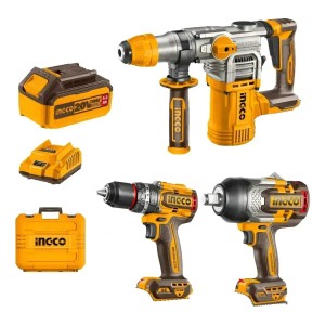 Kit Rotomartillo+taladro Atorn + Llave Impacto 3/4 Ingco