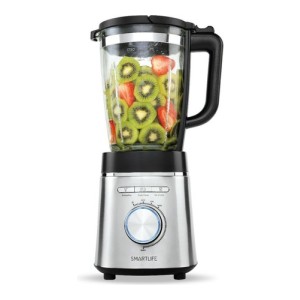 Licuadora Smartlife Vidrio 1.75l 1400w Vel Variable + Pulso Color Acero Inoxidable