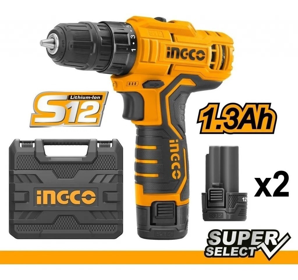 Atornillador 12v S12 Valija 2baterias Ingco Cdli12325