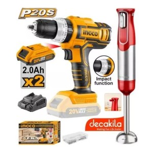 Taladro Atornillador 13mm 20v Litio 2 Bat Ingco Cdli2003 Tyt