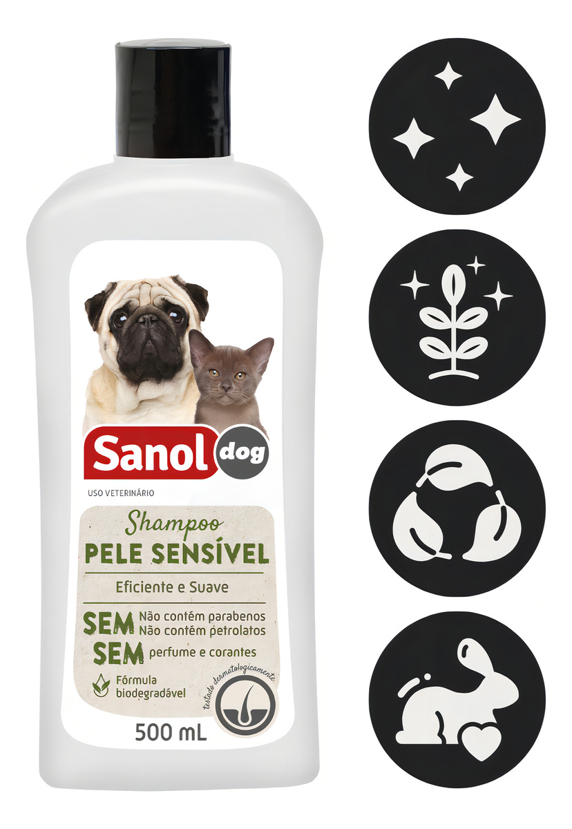Champú Sanol Para Piel Sensible Para Perros, 500 Ml - Imagen 3