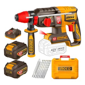 Rotomartillo A Batería Ingco 42v Sds Plus + Accesorios