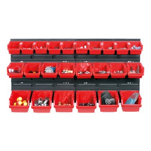 Set Tablero Organizador Kistenberg Kor2-s411 40x40cm + Gavetas X24 Negro