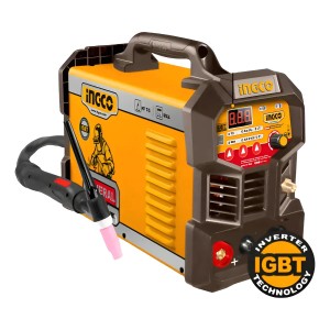 Soldadora Inv Tig/mma 200a Lcd Igbt Acc Ingco Ing-tig20058 Amarillo Con Negro