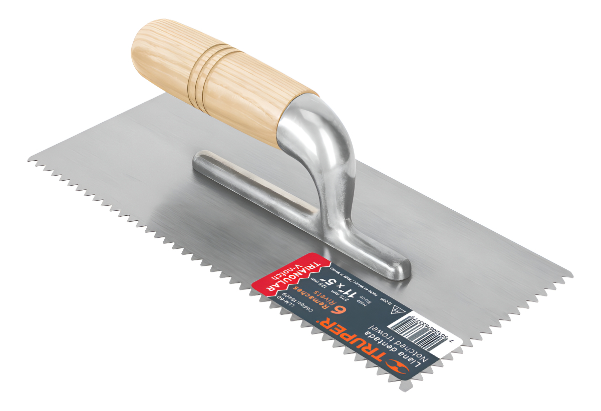 Llana Dentada Diente Triangular Mango Madera 27x12cm Aym