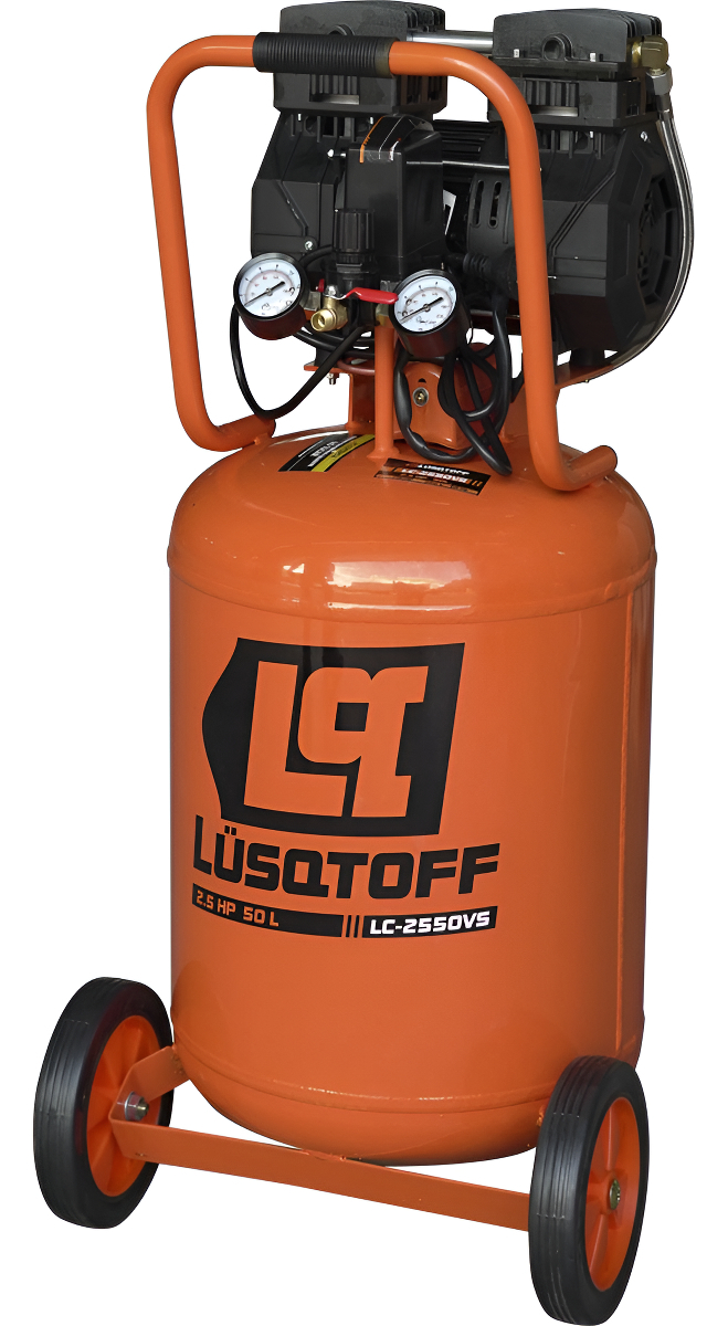 Compresor De Aire Vertical Lusqtoff 50 Litros Lc-2550vs Color Naranja Fase Eléctrica Monofásica Frecuencia 50 Hz