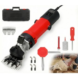 Esquiladora Eléctrica 690w Tijera Esquila Ovinos Ovejas Color Rojo