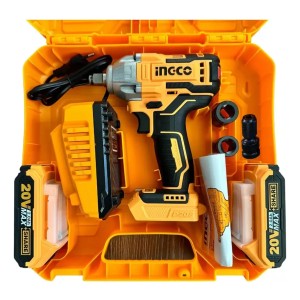 Llave De Impacto Y Atornillador 20v Ingco 2 En 1 +2 Baterías
