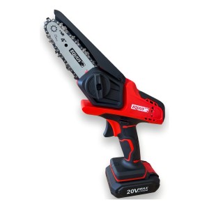 Mini Motosierra Equus + Cargador + Batería Qm23807kit - Smf Color Rojo