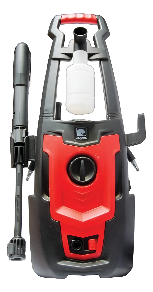 Hidrolavadora Equus 100 Bar + Manguera De Jardín 10m Ub Rojo