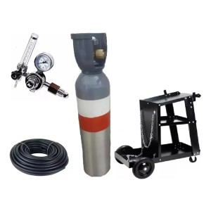 Tubo De Mezcla 2 Mts Cubico + Manometro + Manguera + Carro