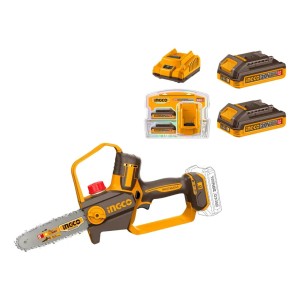 Motosierra Bateria 20v 8ingco + Set X2 Baterias 20v 2.0ah