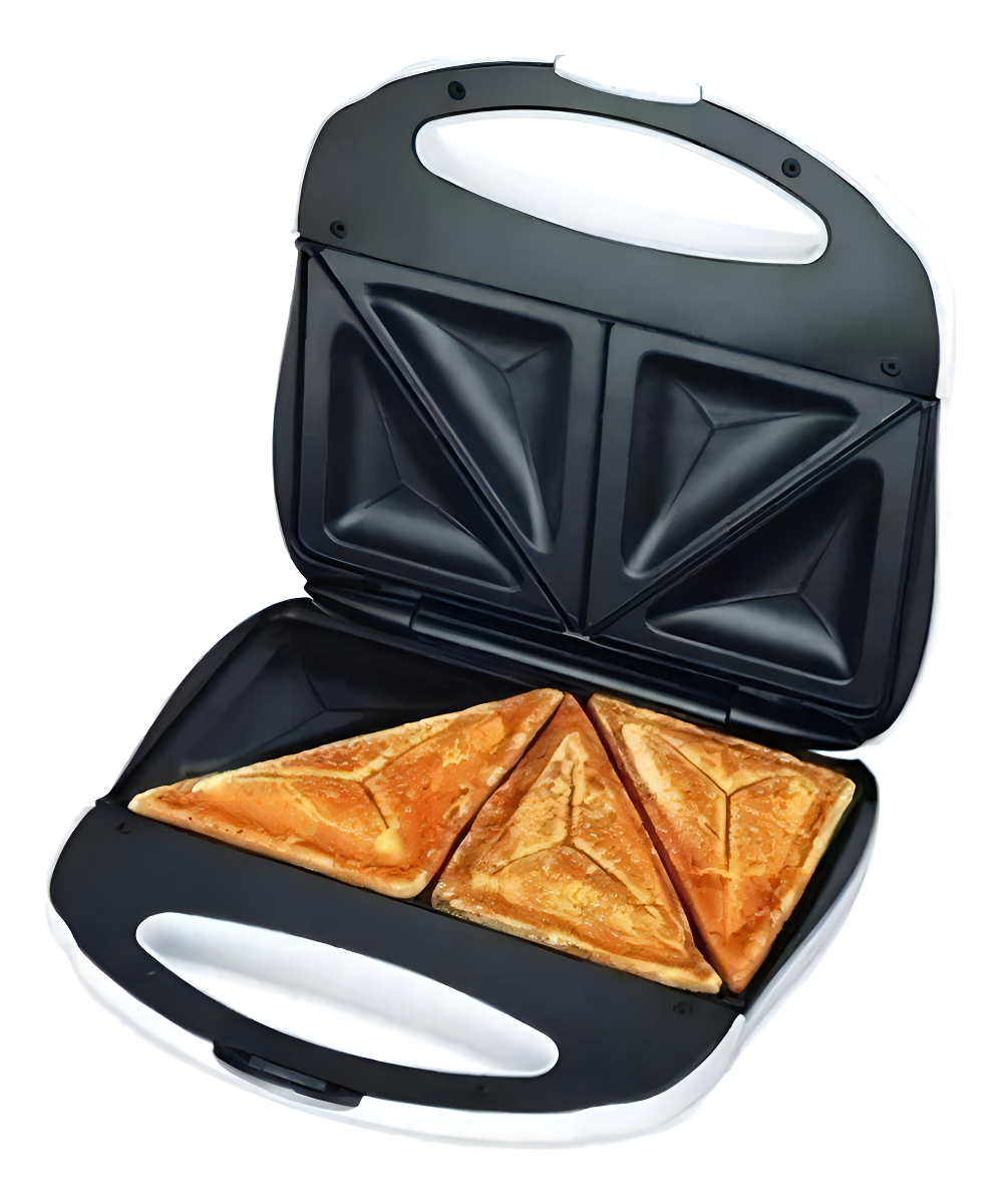 Sandwichera Electrica Tostadora Antiadherente Winco W-017 Negro