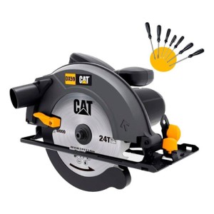 Kit De Sierra Circular Cat 7.1/4 Pol 1400 W Con Destornilladores, 7 Unidades, Color Gris, Voltaje
