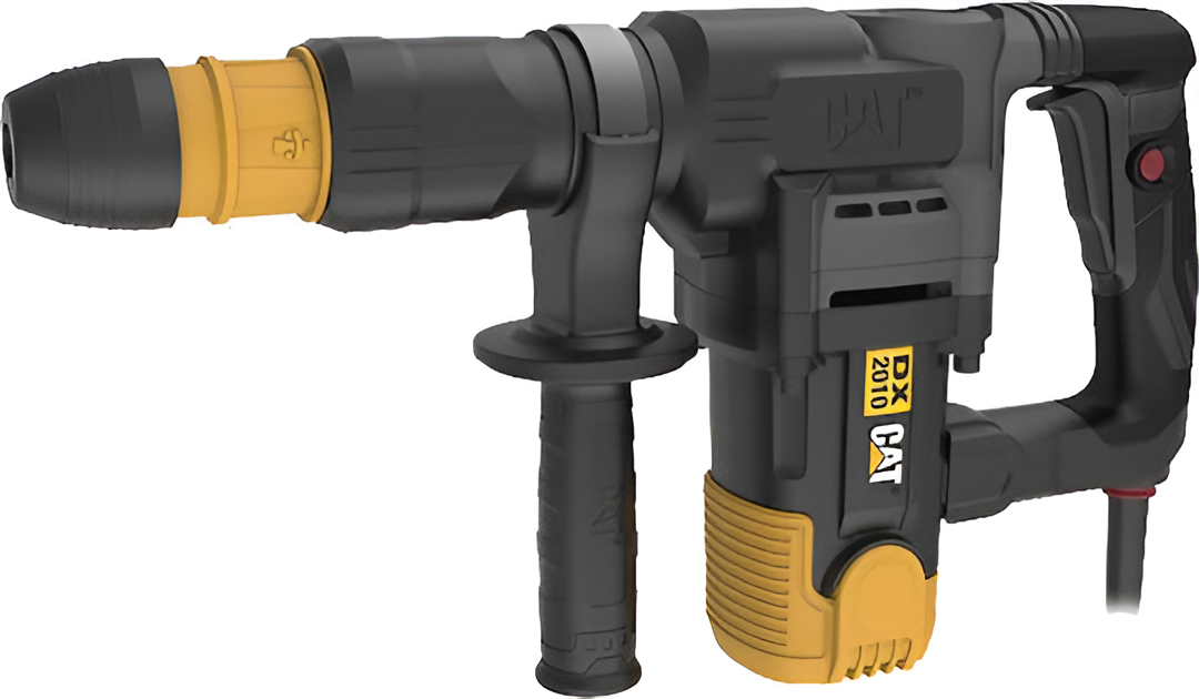 Combo Cat Martillo Demoledor + Juego 3 Cinceles Y Puntas Color Negro