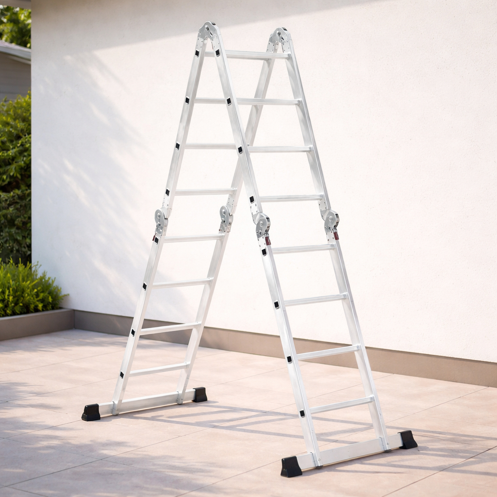 Escalera De Aluminio Multipropósito 4x4 16 Escalones Te1700 Garden Life