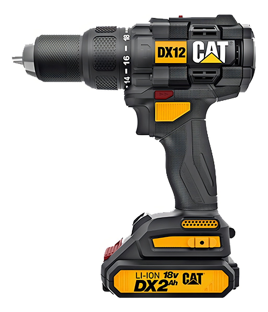 Taladro Inalambrico Atornillador Percutor Cat Dx12 Color Negro - Imagen 2