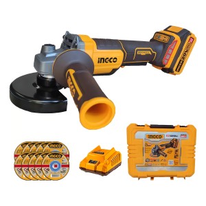 Esmeril Galletera Inalambrica 115mm Ingco Cagli2111561 Color Naranja