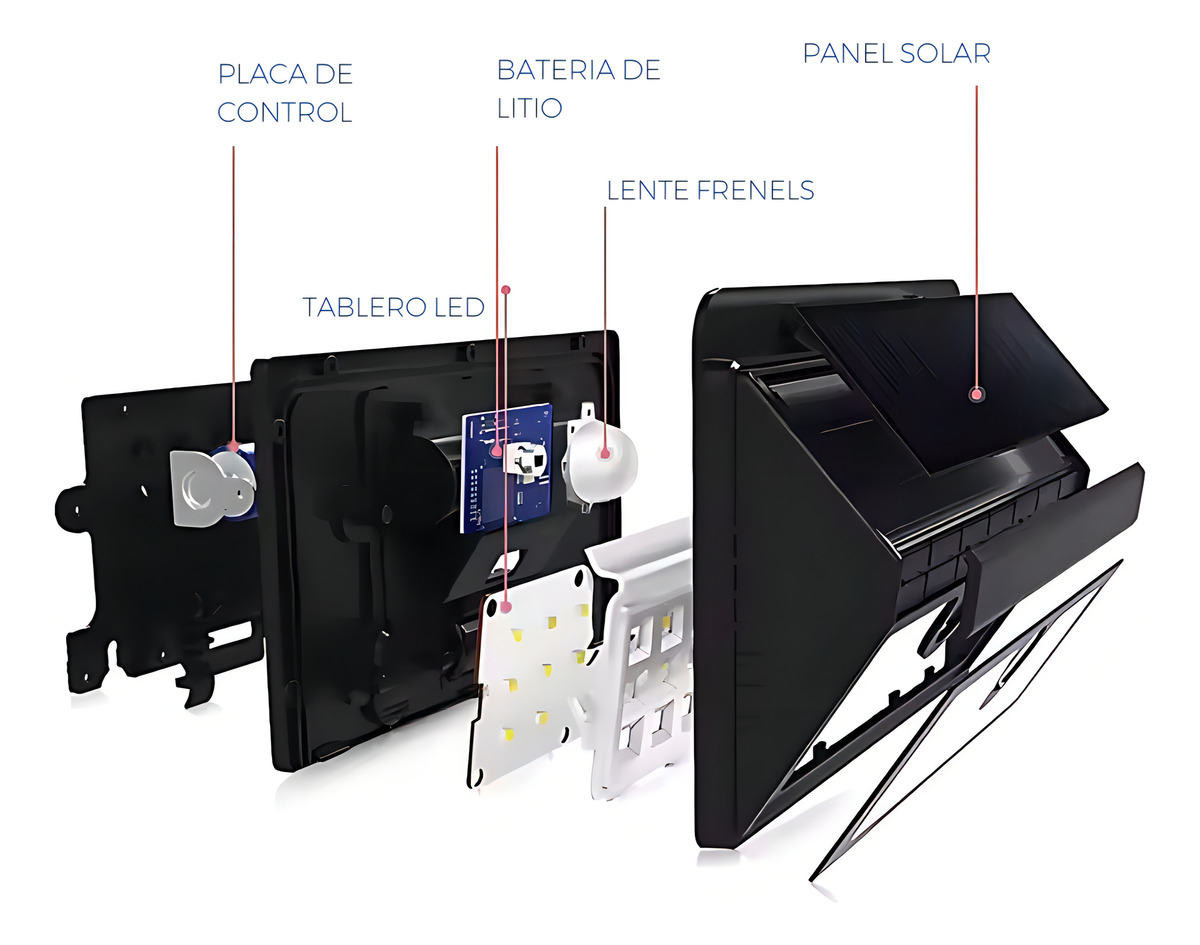 Pack X10 Focos Solares Led Exterior Con Sensor Luz Fria Estructura Negro - Imagen 4