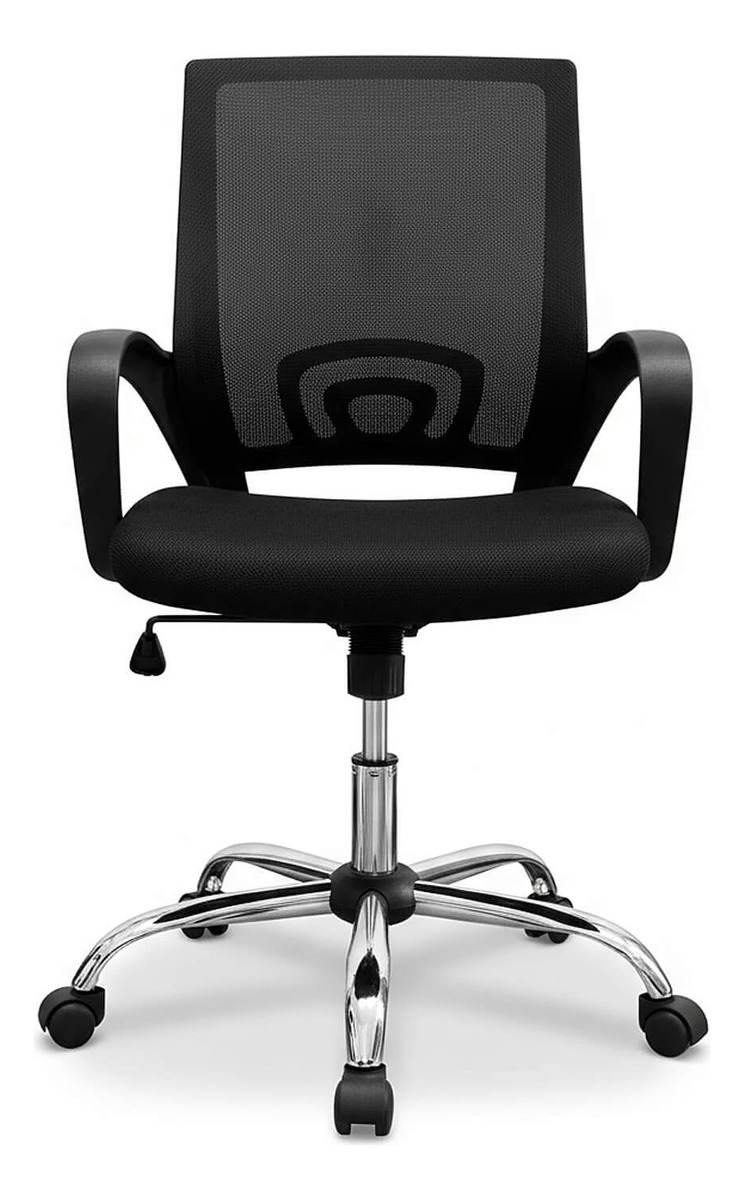 Silla De Oficina Ergonomica Mesh Negra Con Soporte Lumbar Y Altura Regulable Negro Malla - Imagen 8