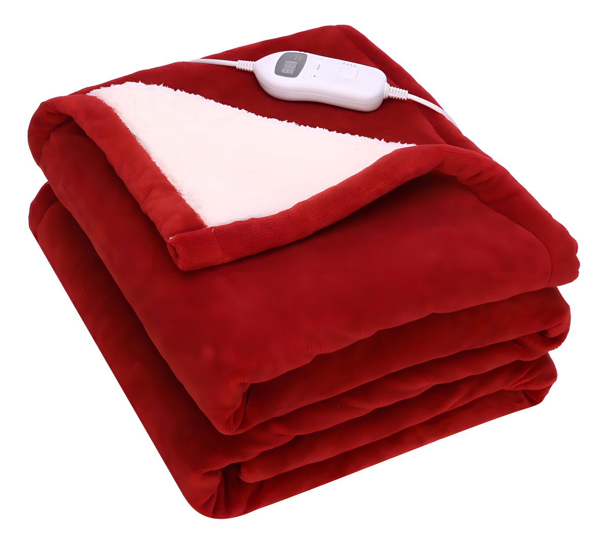 Manta Térmica Eléctrica Cuori Caribe Cuo1132 2 Plazas Color Rojo