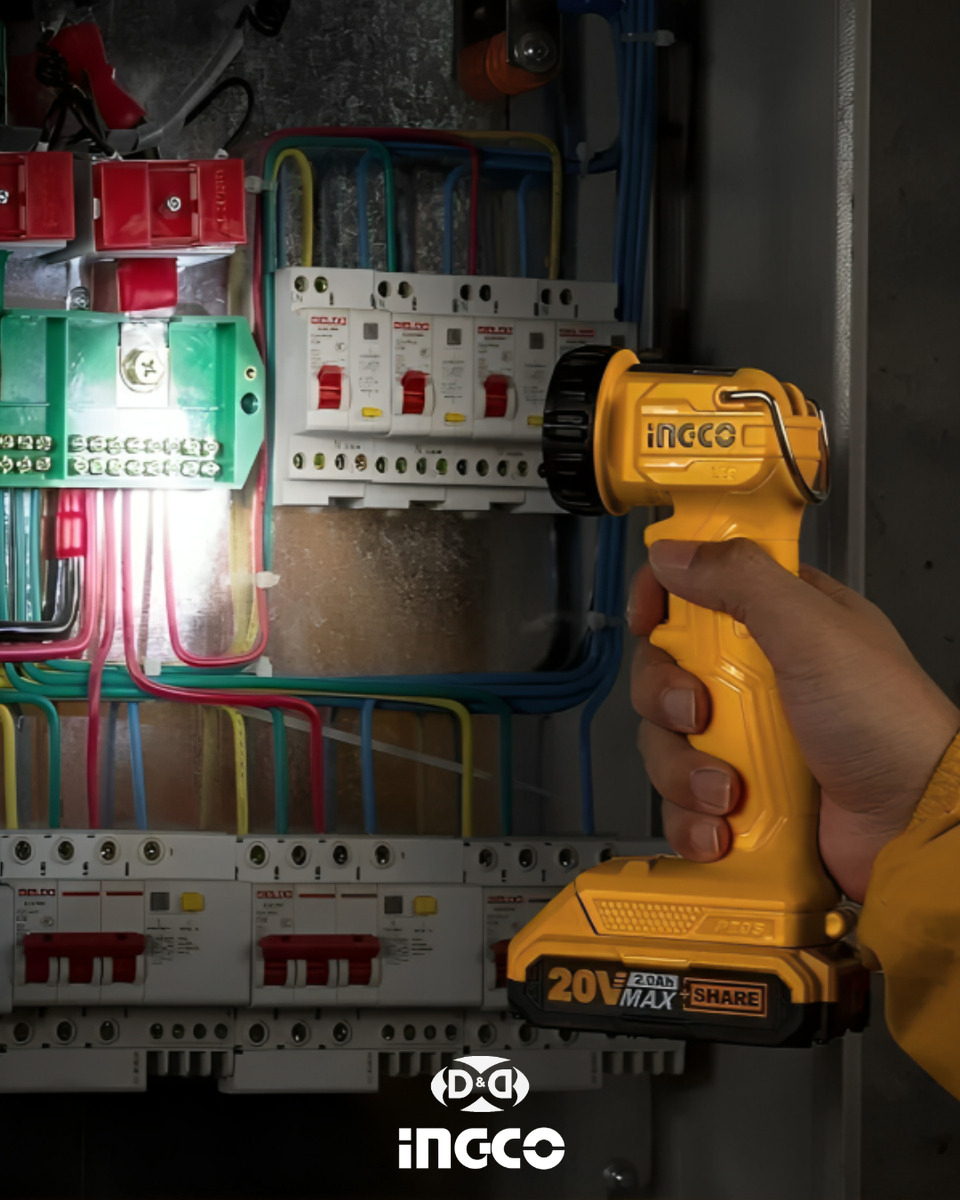 Linterna Led Inalámbrica 20v Bateria Amarillo - Imagen 8