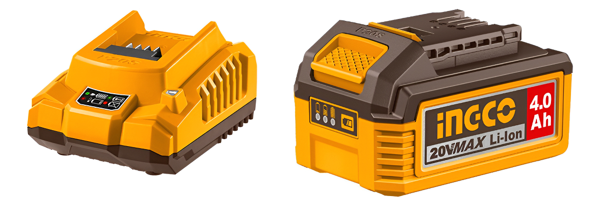 Set 1 Batería 4ah + 1 Cargador 4ah Ingco P20s Max 20v