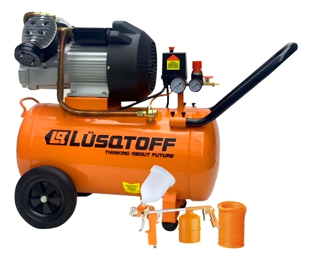 Compresor De Aire Eléctrico Portátil Lüsqtoff Lc-3550bk 50l 3.5hp Naranja 50 Hz