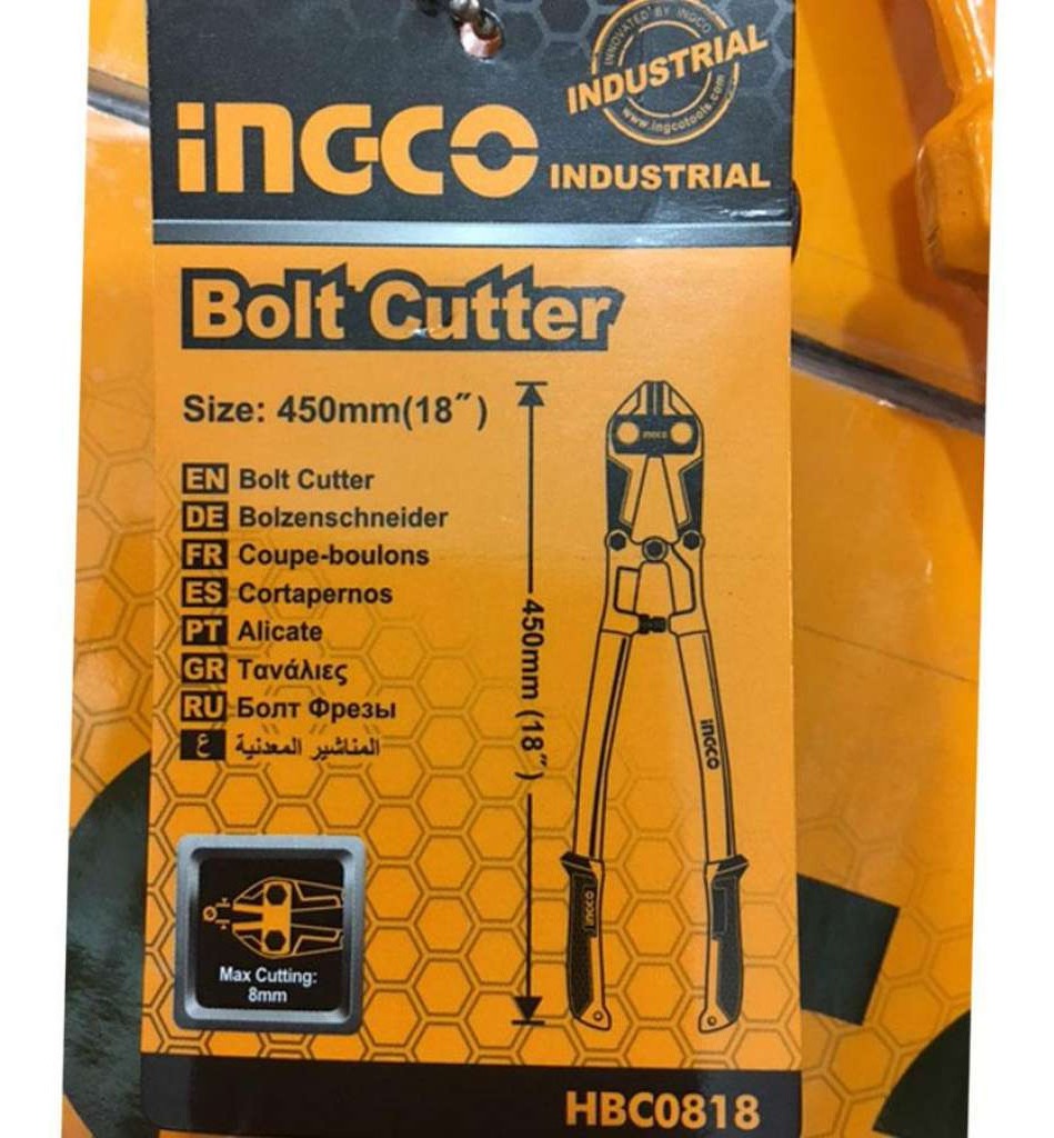 Alicate Cizalla Napo Corta Perno Bulon 8 Ingco 18 Hbc0818 - Imagen 2
