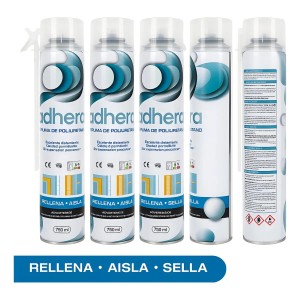 Pack 12 Espuma Poliuretano Adhera 750ml Alta Expansión