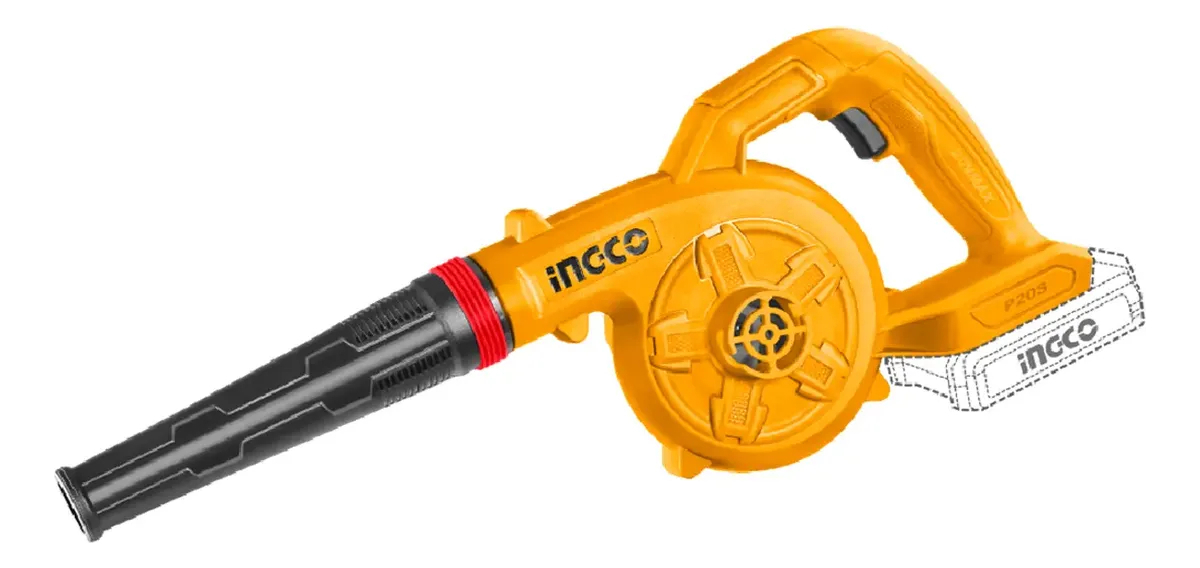 Kit Sopladora + Aspiradora Bateria Ingco 0.5lts + Accesorios Naranja - Imagen 2